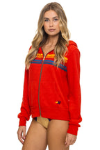 Retro 5 STRIPE HOODIE - RED