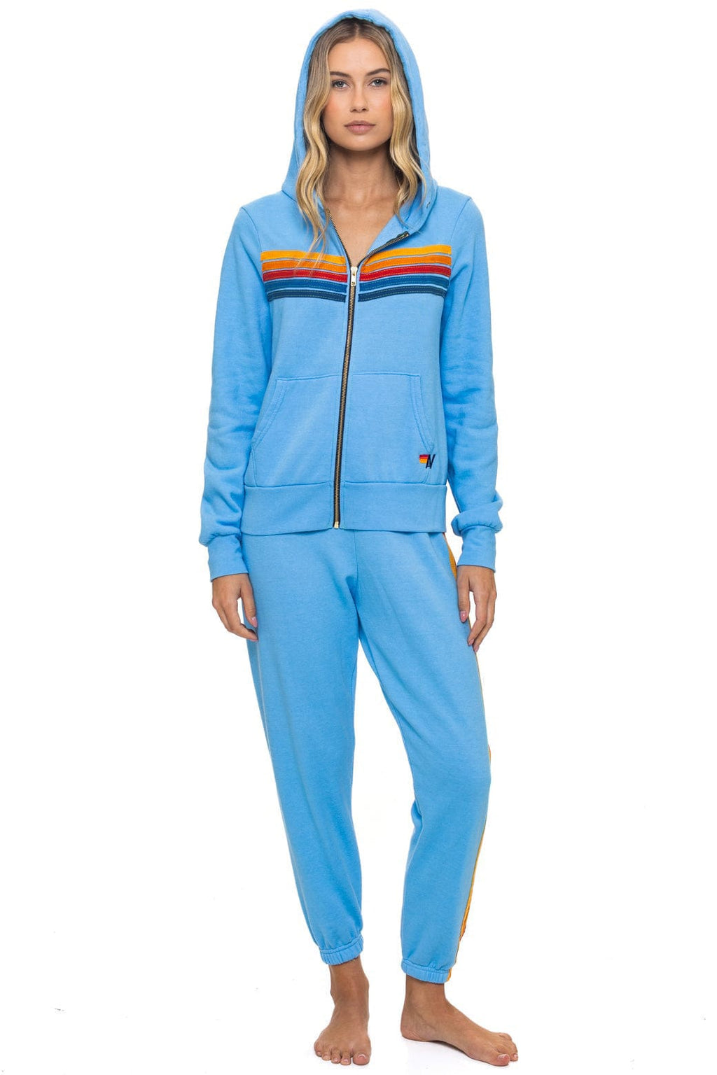 Retro 5 STRIPE HOODIE - SKY