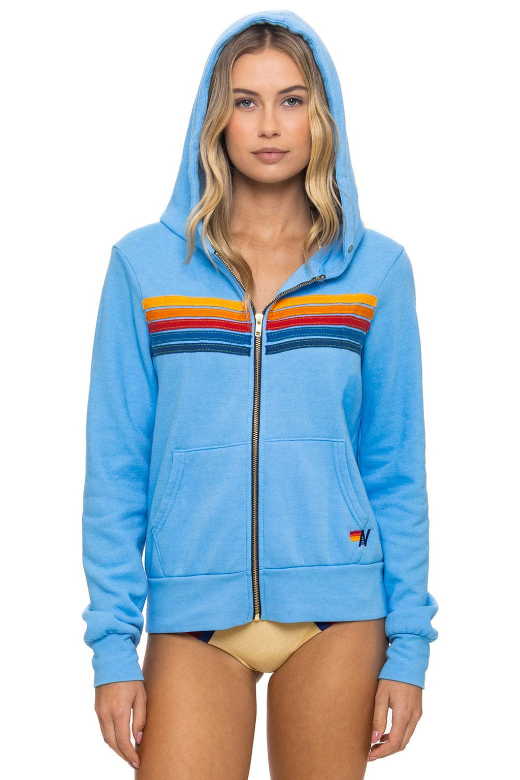 Retro 5 STRIPE HOODIE - SKY