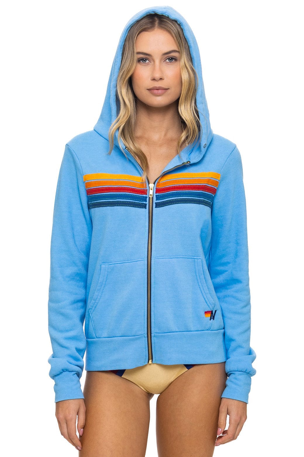 Retro 5 STRIPE HOODIE - SKY