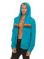 Retro 5 STRIPE HOODIE - TEAL