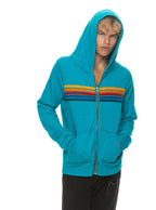 Retro 5 STRIPE HOODIE - TEAL
