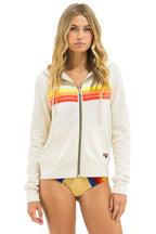 Retro 5 STRIPE HOODIE - VINTAGE WHITE WHITE NEON
