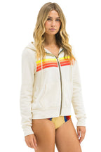 Retro 5 STRIPE HOODIE - VINTAGE WHITE WHITE NEON