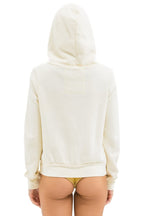 Retro 5 STRIPE HOODIE - VINTAGE WHITE WHITE NEON