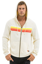 Retro 5 STRIPE HOODIE - VINTAGE WHITE WHITE NEON