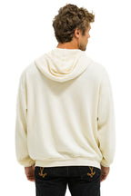 Retro 5 STRIPE RELAXED ZIP HOODIE - VINTAGE WHITE NEON