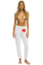 Retro BOLT HEART SWEATPANTS - WHITE