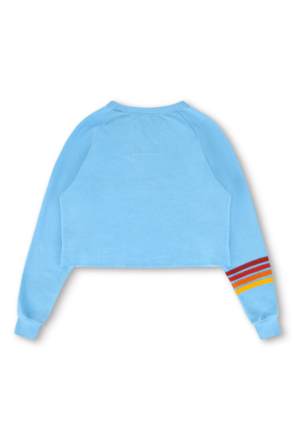 Retro PHILLIES RUGBY STITCH CROPPED CREW SWEATSHIRT - SKY