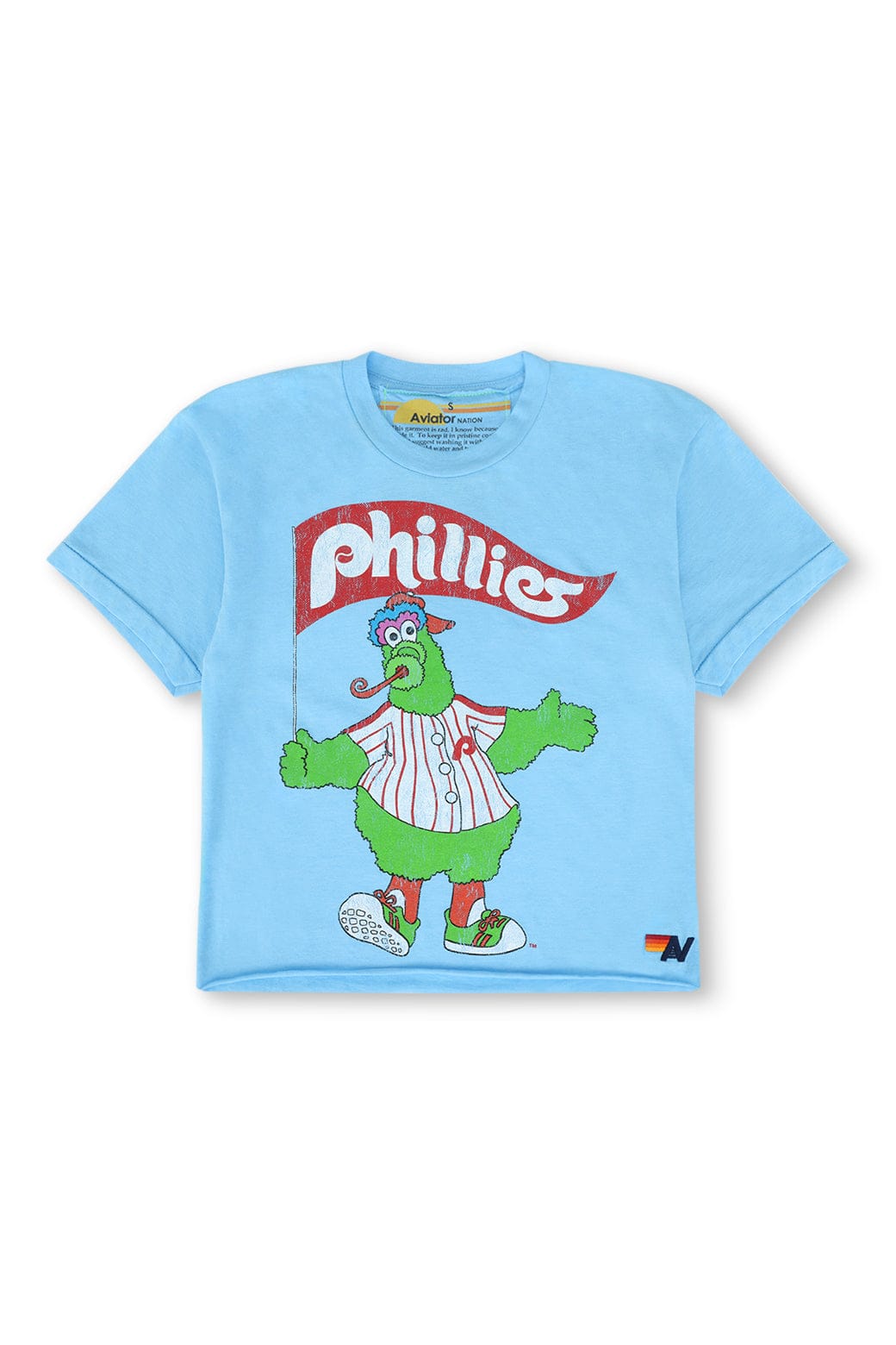 Retro PHILLIES FANATIC BOYFRIEND TEE - SKY