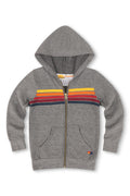 Retro KIDS 5 STRIPE HOODIE - HEATHER GREY