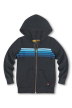 Retro KIDS 5 STRIPE HOODIE - CHARCOAL BLUE