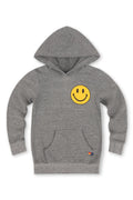 Retro KIDS SMILEY 2 PULLOVER HOODIE - HEATHER GREY