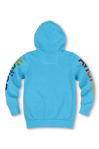 Retro KIDS AVIATOR NATION VENICE ZIP HOODIE - NEON BLUE