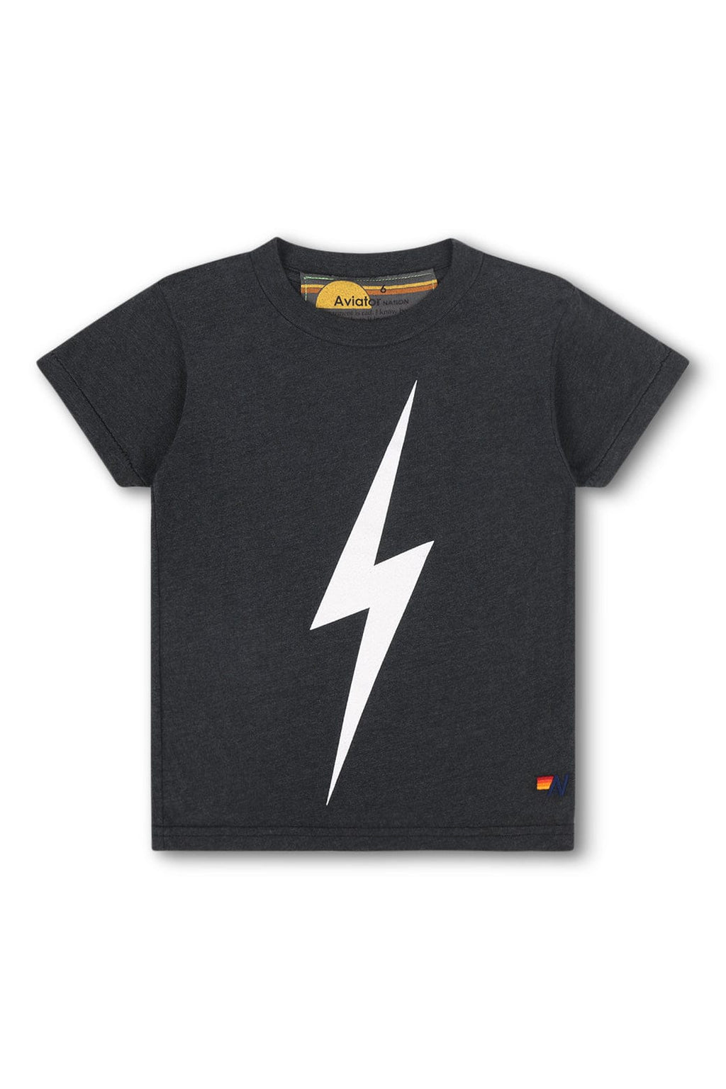 Retro KIDS BOLT TEE - CHARCOAL