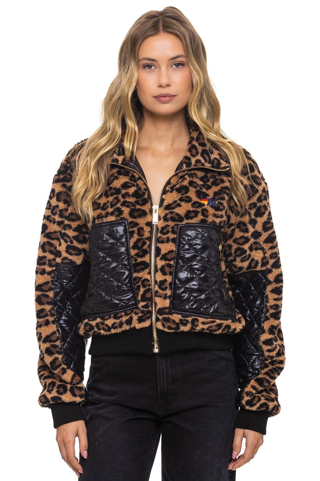 Retro TEDDY FULL ZIP JACKET - CHEETAH