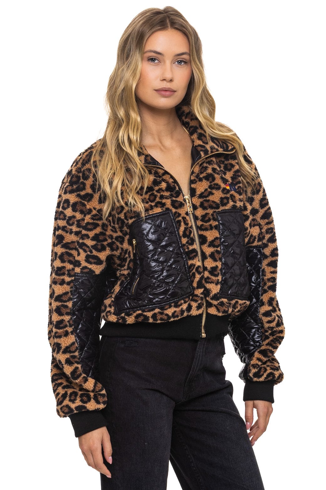 Retro TEDDY FULL ZIP JACKET - CHEETAH