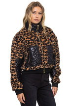 Retro TEDDY FULL ZIP JACKET - CHEETAH