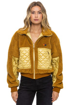 Retro TEDDY FULL ZIP JACKET - HONEY