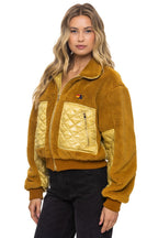 Retro TEDDY FULL ZIP JACKET - HONEY