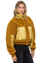 Retro TEDDY FULL ZIP JACKET - HONEY