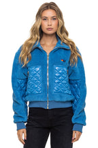 Retro TEDDY FULL ZIP JACKET - OCEAN