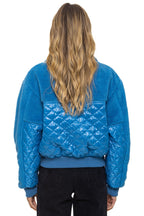 Retro TEDDY FULL ZIP JACKET - OCEAN