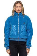 Retro TEDDY FULL ZIP JACKET - OCEAN