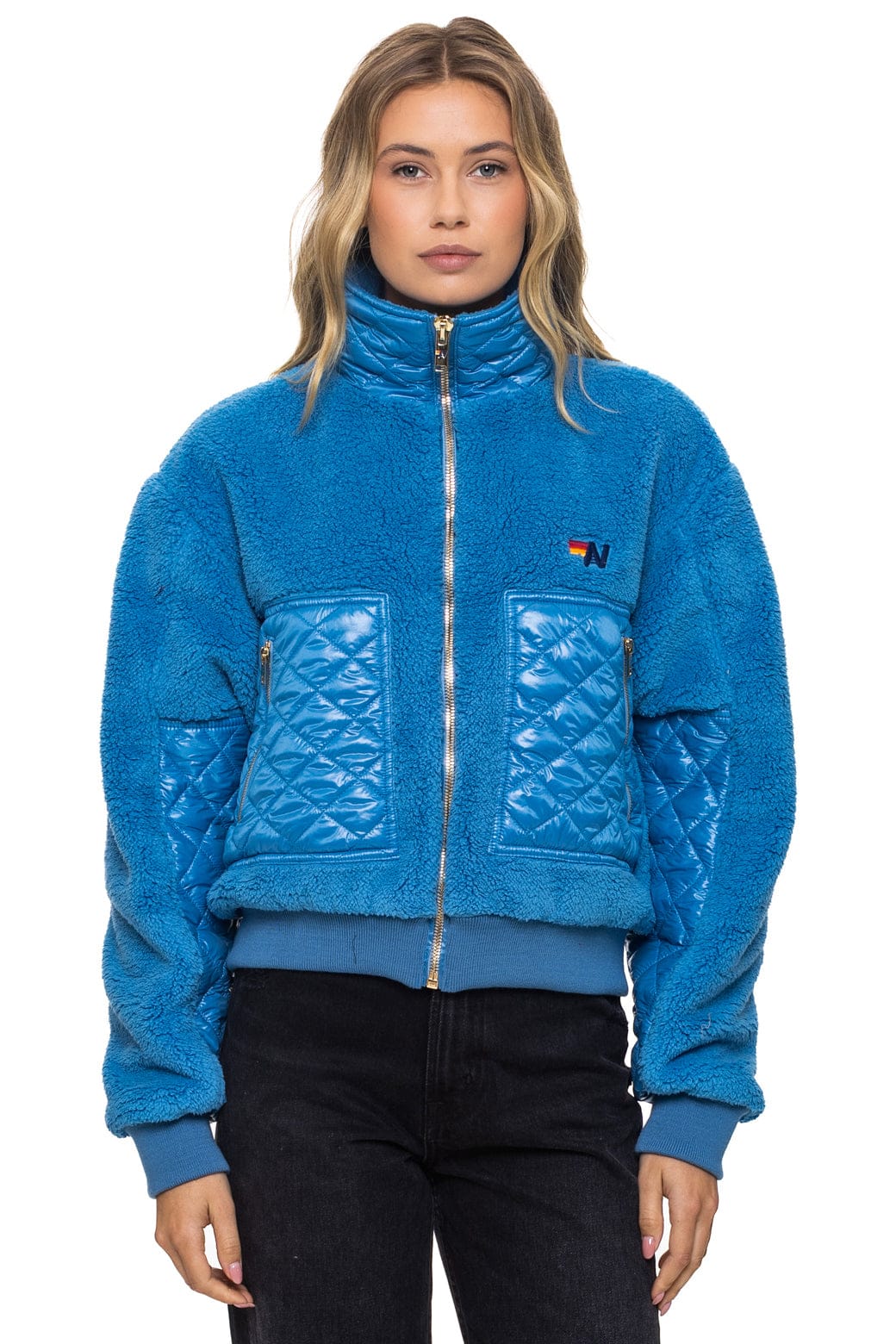 Retro TEDDY FULL ZIP JACKET - OCEAN