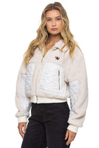 Retro TEDDY FULL ZIP JACKET - VINTAGE WHITE