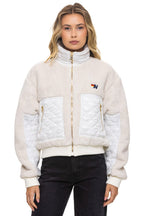Retro TEDDY FULL ZIP JACKET - VINTAGE WHITE