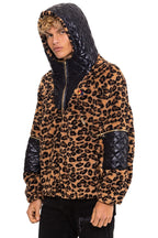 Retro TEDDY UNISEX OVERSIZED HOODED FULL ZIP JACKET - CHEETAH