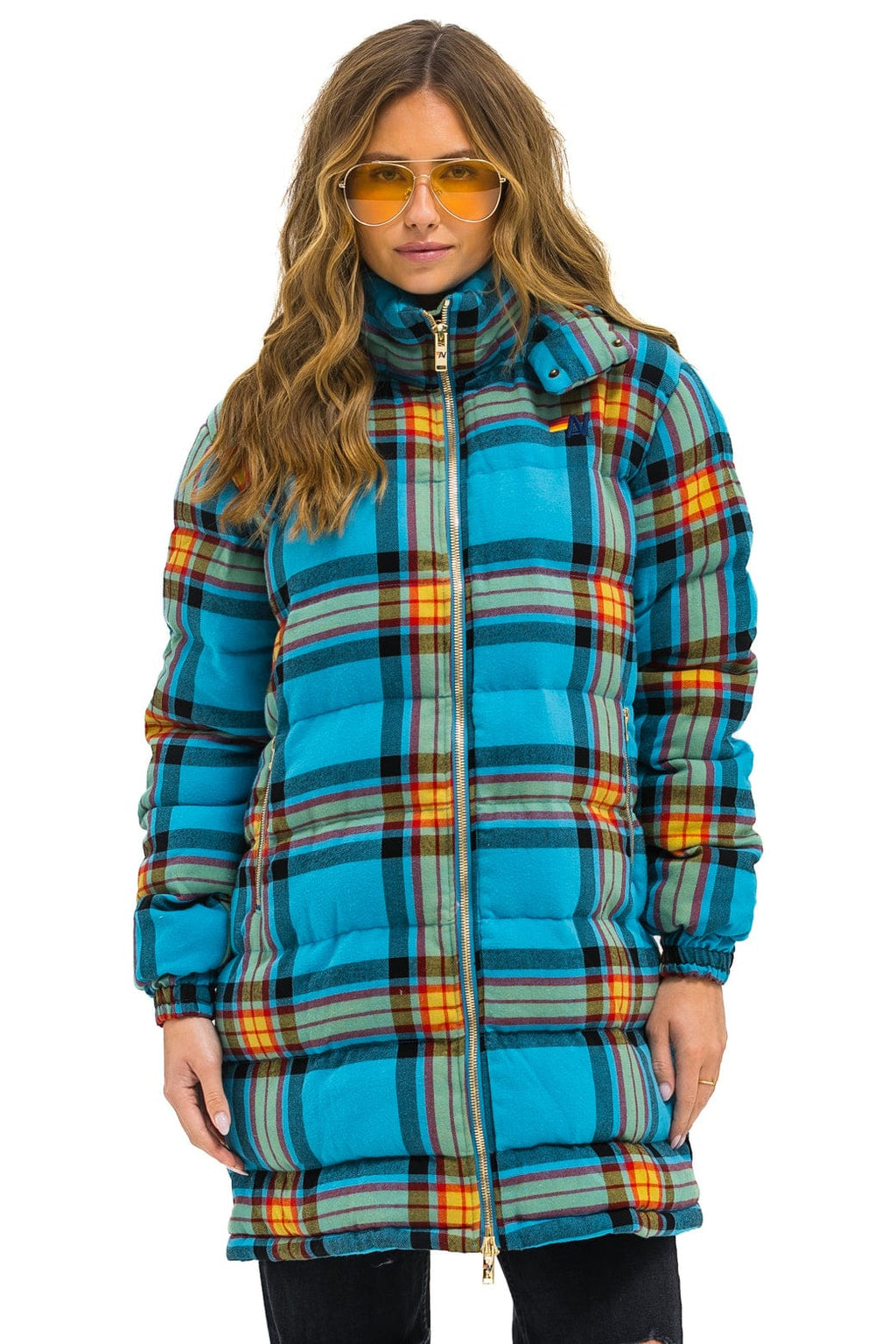 Retro PLAID UNISEX LONG TREKKER JACKET - JACKSON PLAID