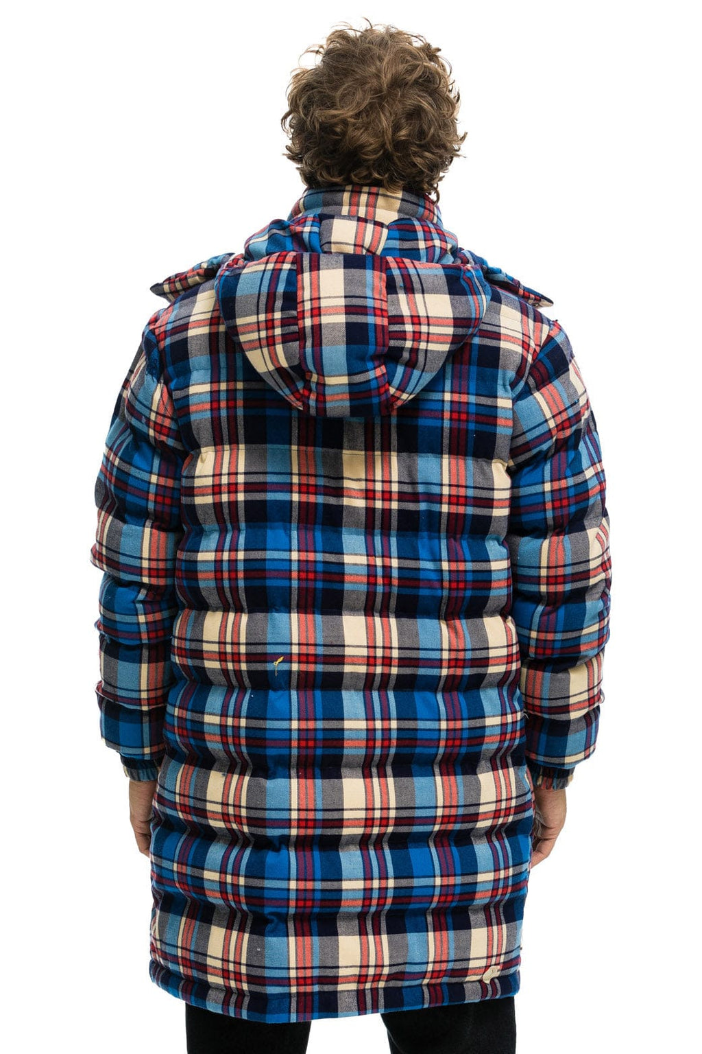 Retro PLAID UNISEX LONG TREKKER JACKET - PATRIOT PLAID