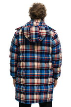 Retro PLAID UNISEX LONG TREKKER JACKET - PATRIOT PLAID