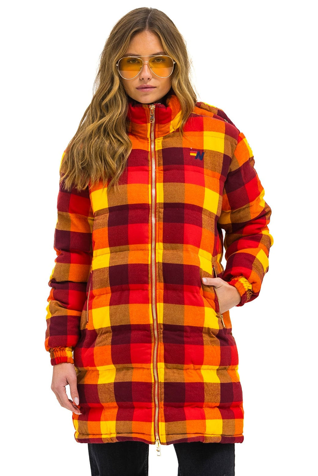 Retro PLAID UNISEX LONG TREKKER JACKET - SURFY PLAID