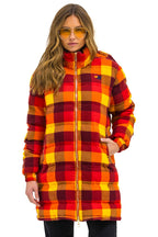 Retro PLAID UNISEX LONG TREKKER JACKET - SURFY PLAID