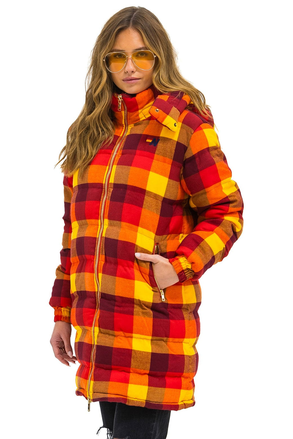 Retro PLAID UNISEX LONG TREKKER JACKET - SURFY PLAID