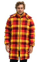 Retro PLAID UNISEX LONG TREKKER JACKET - SURFY PLAID