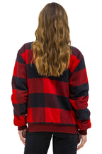 Retro PLAID UNISEX VARSITY JACKET - BUFFALO PLAID