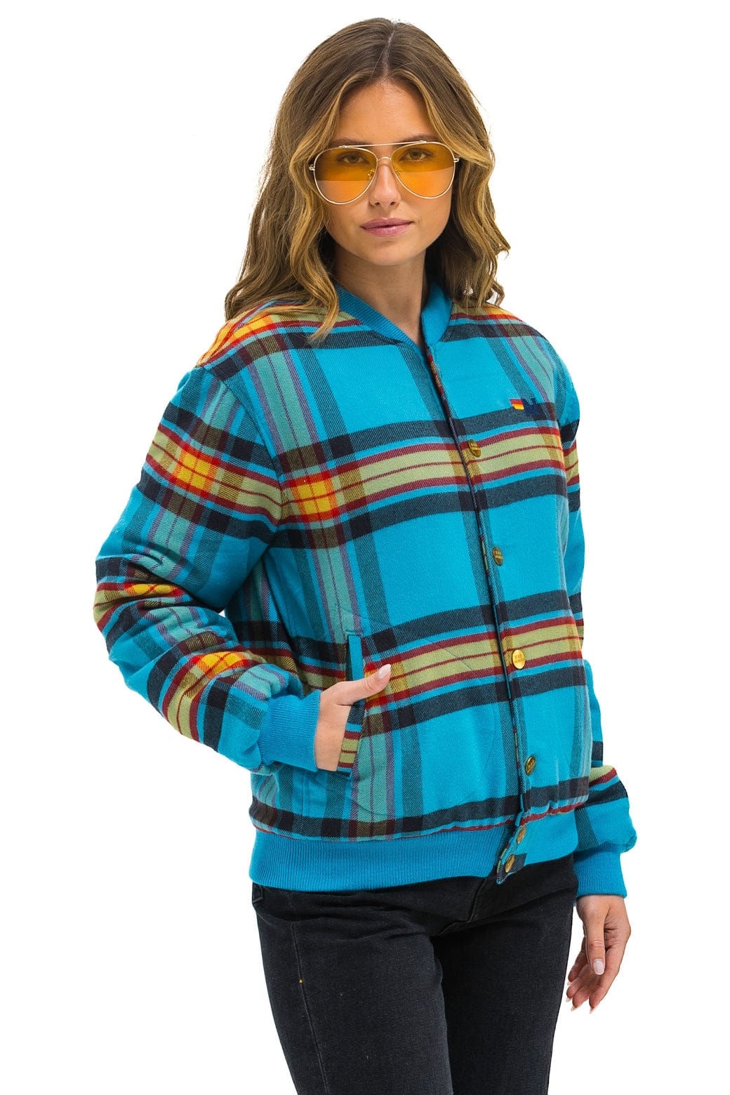 Retro PLAID UNISEX VARSITY JACKET - JACKSON PLAID