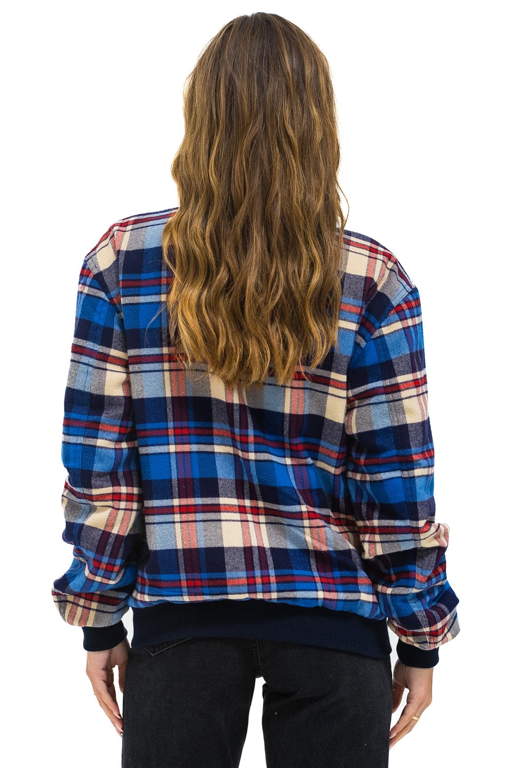 Retro PLAID UNISEX VARSITY JACKET - PATRIOT PLAID