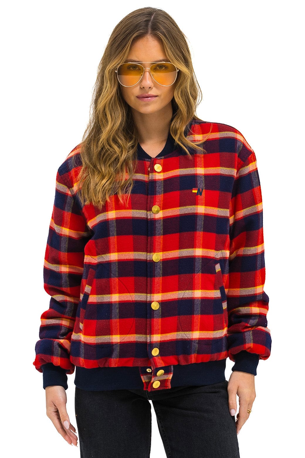 Retro PLAID UNISEX VARSITY JACKET - RUGBY PLAID