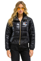 Retro BOLT LUXE APRES PUFFER JACKET - GLOSSY BLACK