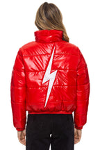 Retro BOLT LUXE APRES PUFFER JACKET - GLOSSY CHERRY