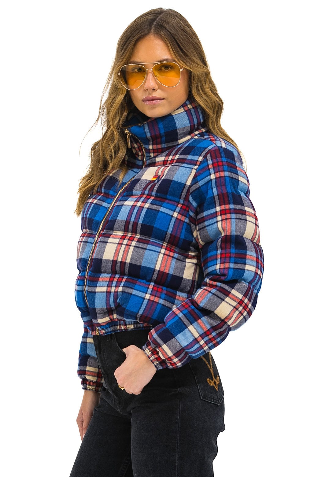 Retro APRES PLAID PUFFER JACKET - PATRIOT PLAID
