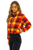 Retro APRES PLAID PUFFER JACKET - SURFY PLAID