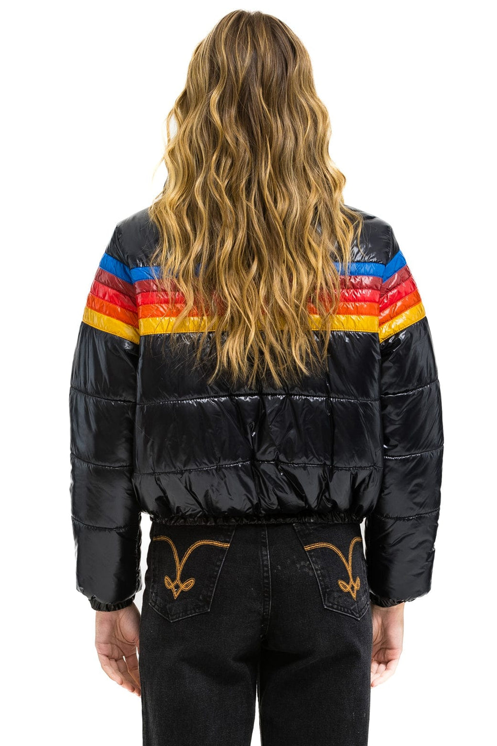 Retro 5 STRIPE APRES JACKET - GLOSSY BLACK