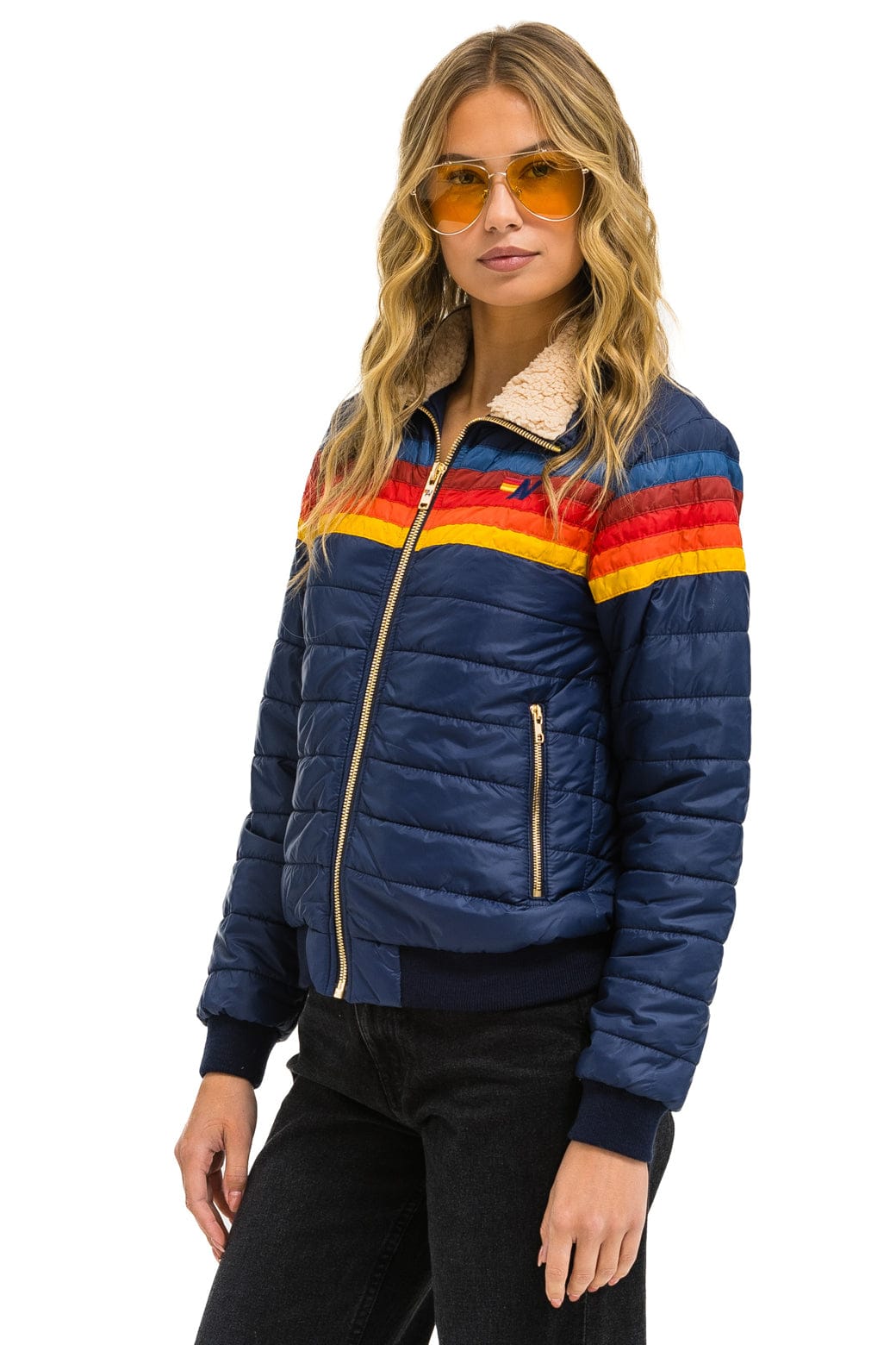 Retro 5 STRIPE JACKET - NAVY