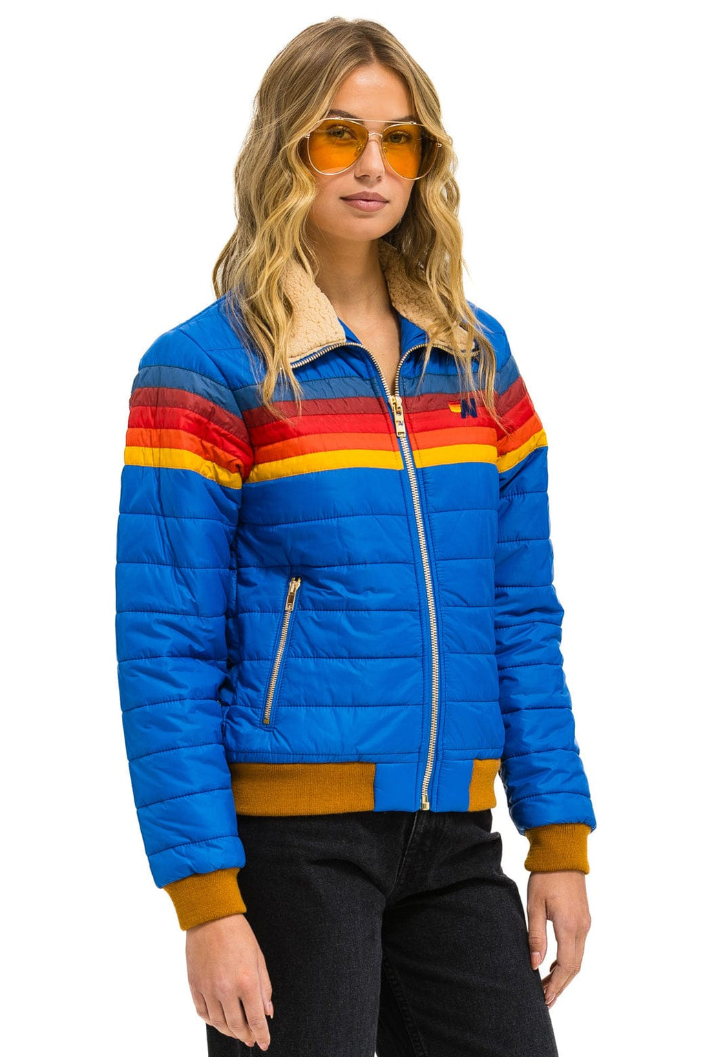 Retro 5 STRIPE JACKET - SNORKEL BLUE